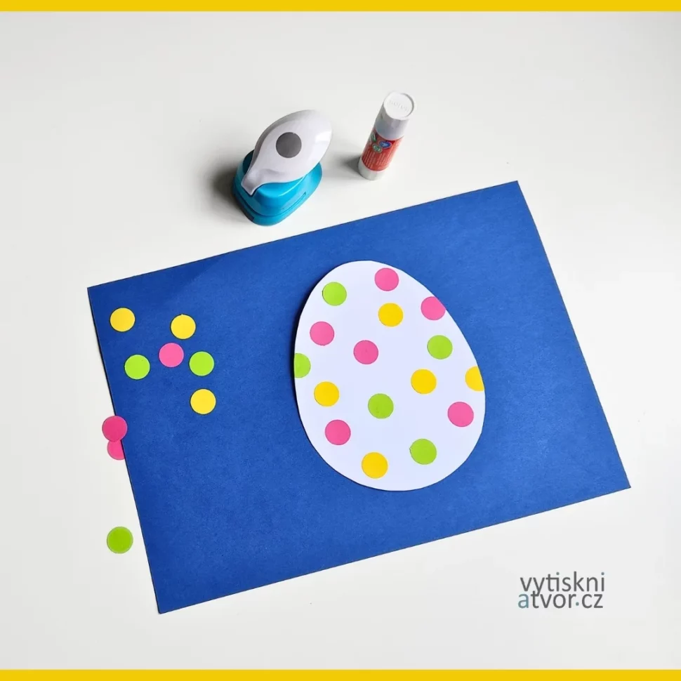 Velikonoční tvoření s dětmi - vajíčko z papíru