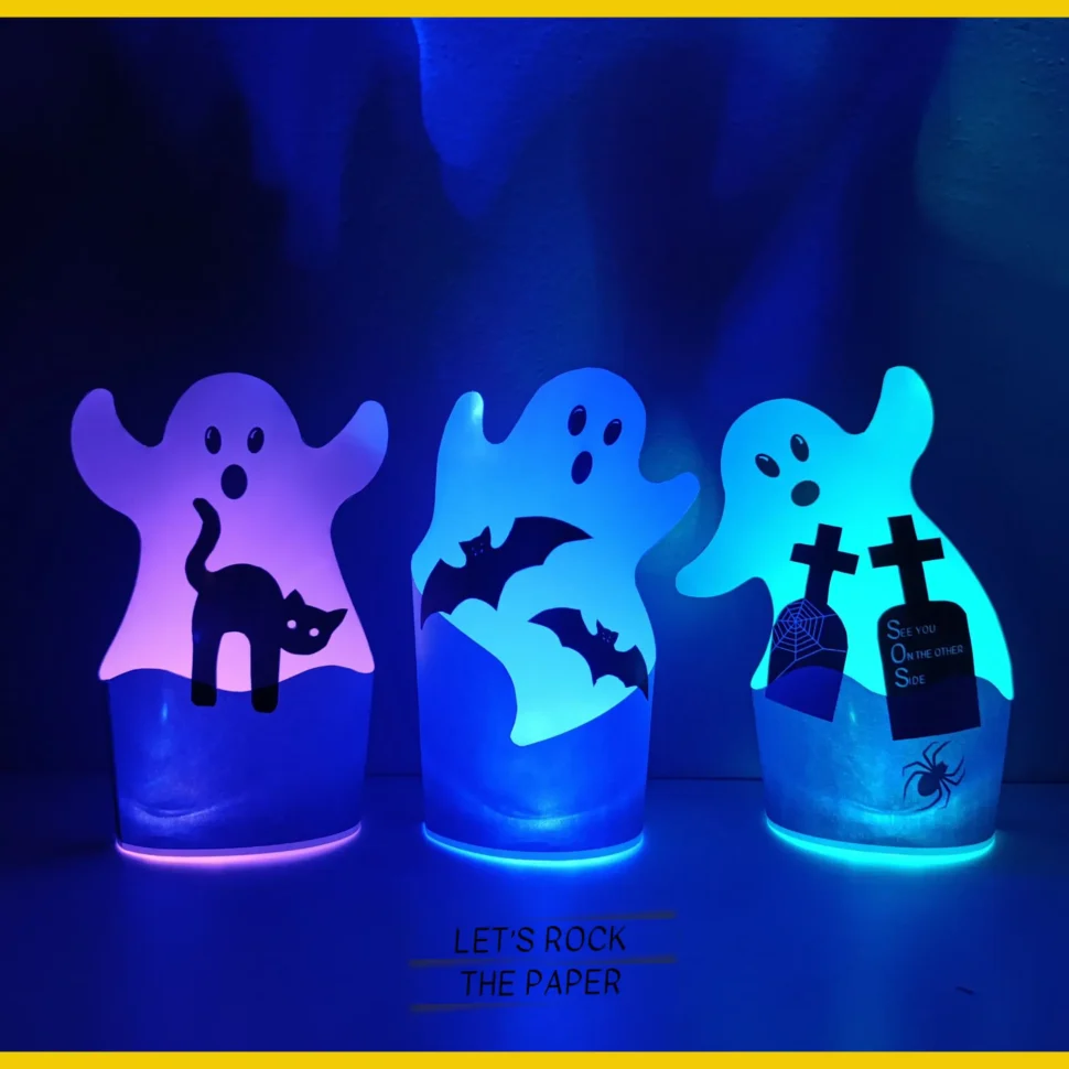 halloweenské tvoření s dětmi - zářiví duchové
