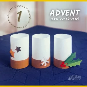 Adventní kalendář - 1. výtvor - svíčky LED